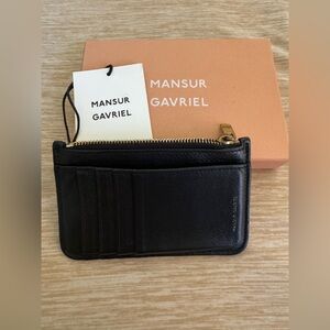 Mansur Gavriel Black Leather Card Wallet